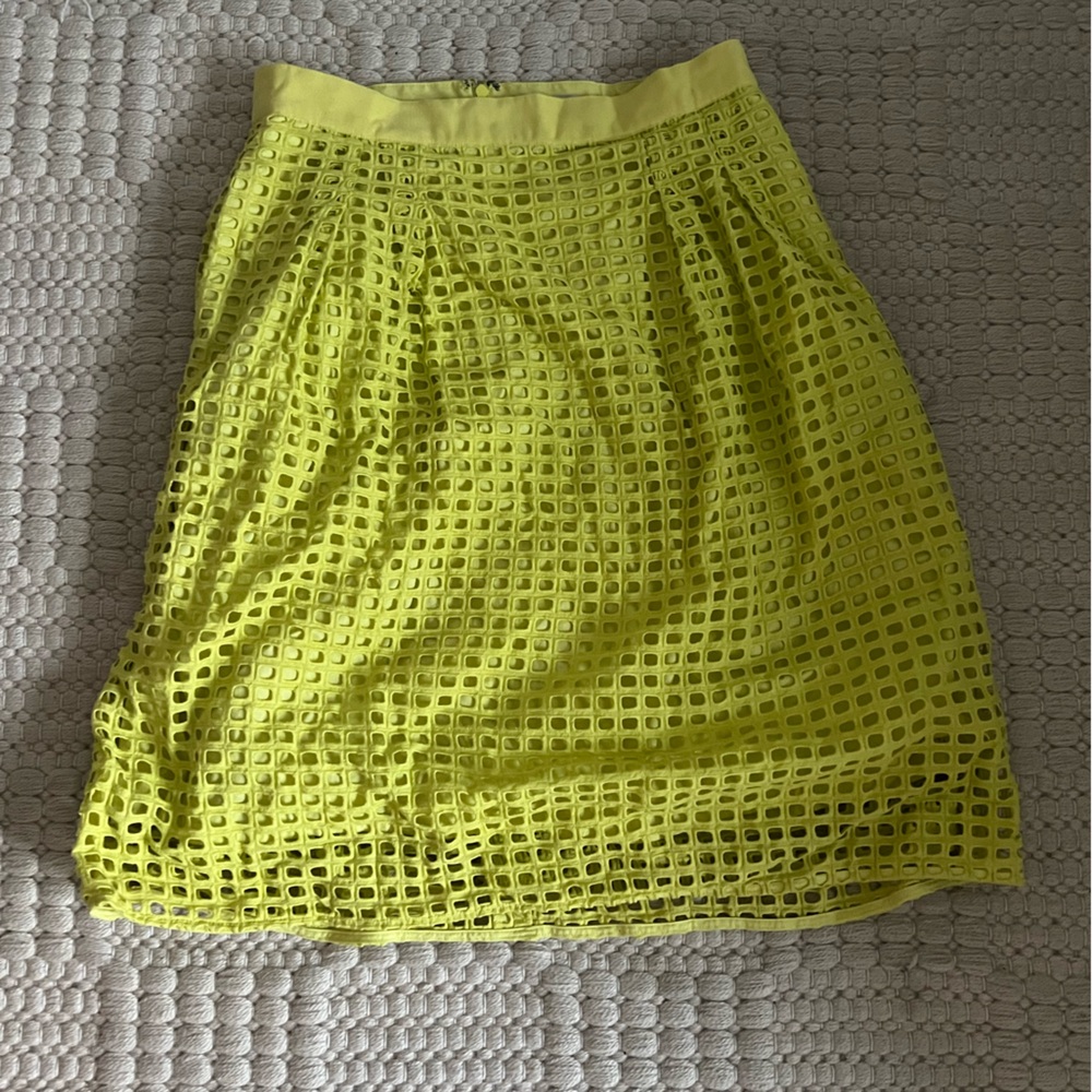 LOFT Green Knee-Length Skirt